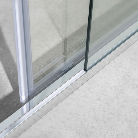 Душевой уголок Slim-U VSR-2SU9012CLB, 120*90, черный, стекло прозрачное