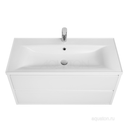 Тумба под раковину AQUATON Римини 100 белый глянец 1A232801RN010 NEW
