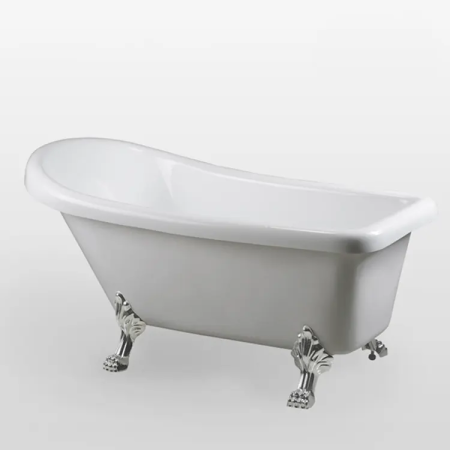 Акриловая ванна Cerutti Spa Vito 170x74 на львиных лапах (хром)