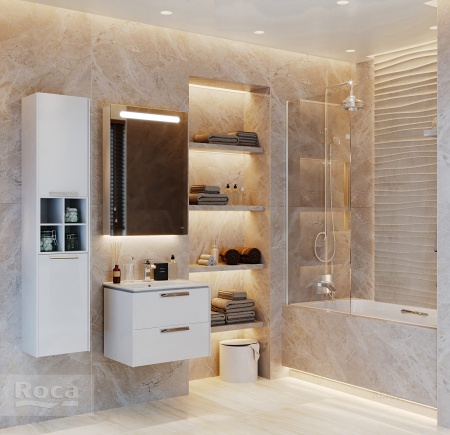 Тумба под раковину Roca Lago 600 белый глянец 857295806