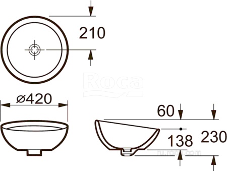 Раковина Roca Bol D42 327876000