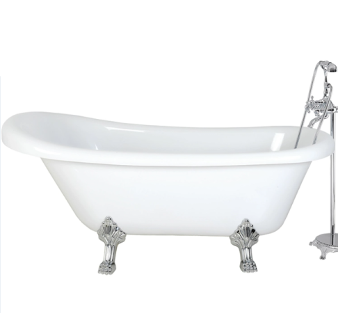 Акриловая ванна Cerutti Spa Classic 170x79 на львиных лапах (хром)