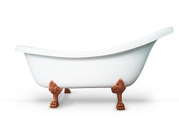 Ванна из искусственного камня Castone Даллас King Size 175х81  (отдельностоящая) ножки бронза
