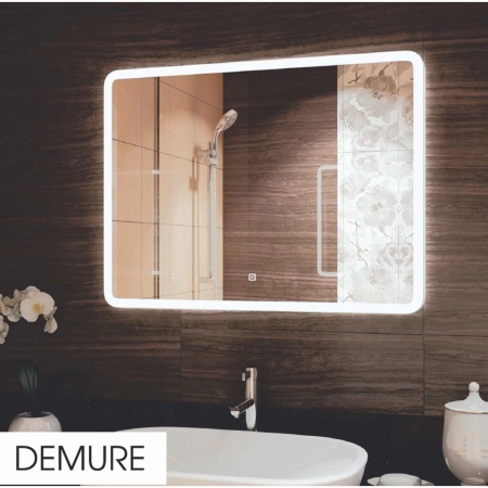 Зеркало Demure LED 80x60 ЗЛП2815, cенсорный выключатель, холодная подсветка