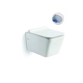 Подвесной унитаз Vincea Q-Line VT1-12 52х36 безободковый, ультратонкая быстросъемная крышка-сиденье с плавным опусканием