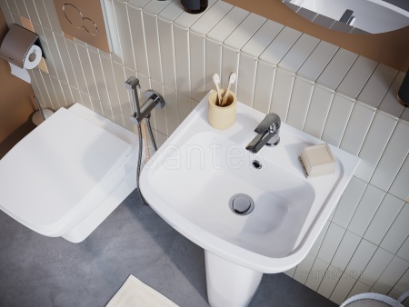 Раковина Santek Лонги 450х420 отверстие под смеситель 1WH501753