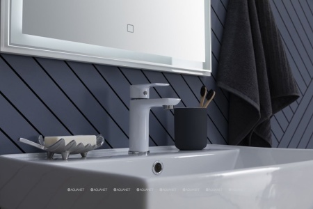 Смеситель для раковины Aquanet Arctic AF520-10СW хром/белый