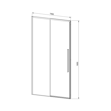 Душевая дверь Vincea Slim-N VDS-4SN140CL 140х195, хром