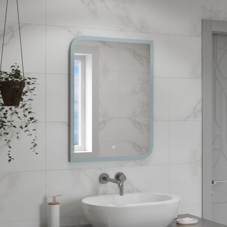 Зеркало Fantasy LED 60х80 ЗЛП233 cенсорный выключатель, холодная подсветка, подогрев