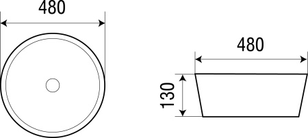 Накладная раковина WeltWasser Elbach 32066 48*48
