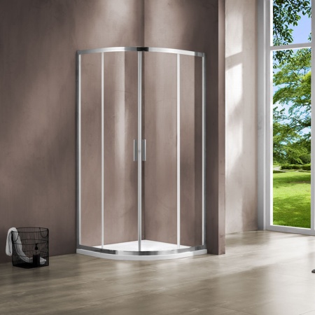 Душевой уголок Vincea Garda VSQ-1G800CL 80х80х190, раздвижная, хром, прозрачное стекло