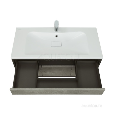 Тумба под раковину AQUATON Уэльс 100 графит 1A267601WA6A0 new
