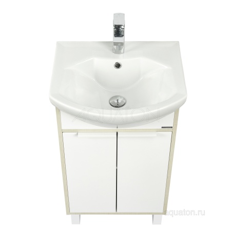 Тумба под раковину AQUATON Рико 50 белый, ясень фабрик 1A212401RIB90