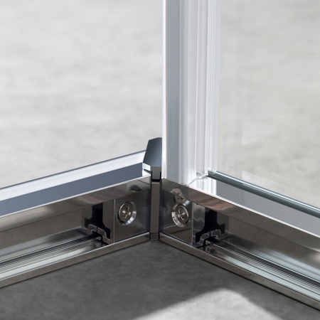 Душевой уголок Slim-U VSS-2SU8010CLB, 100*80, черный, стекло прозрачное