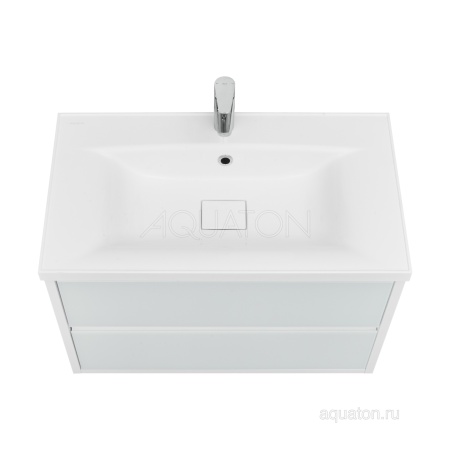 Тумба под раковину AQUATON Римини 80 белый глянец 1A226701RN010 NEW