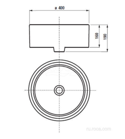 Раковина Roca Mila 40х40 32700C000