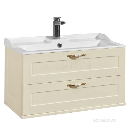 Тумба под раковину AQUATON Леон 80 дуб бежевый 1A186301LBPR0