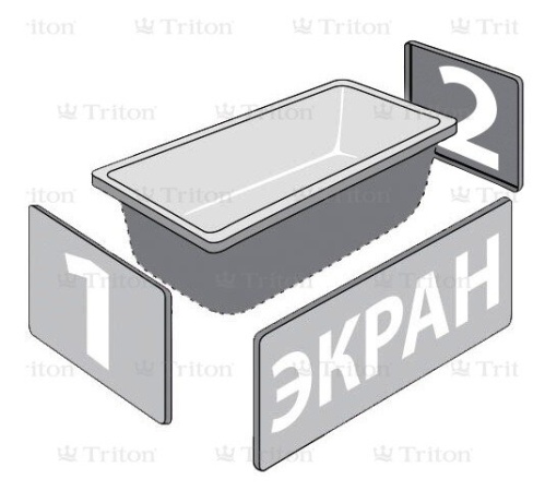 Акриловая ванна Тритон Прага 180x80х58