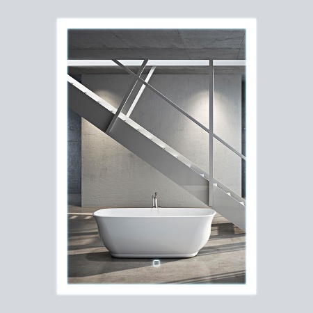 Зеркало LED VLM-2B600 60х80 c сенсорным выключателем и диммером