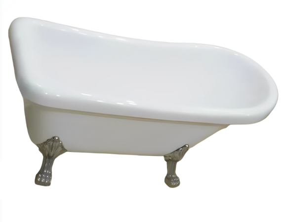 Акриловая ванна Cerutti Spa Vito 170x74 на львиных лапах (хром)