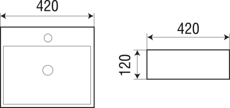 Накладная раковина WeltWasser Elbach 2177 MW 42*42 белая матовая