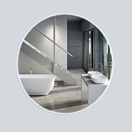 Зеркало LED VLM-2H650 D650 c сенсорным выключателем и диммером