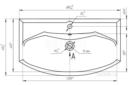 Раковина AQUATON Смайл 80 1WH207783