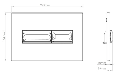 Кнопка смыва Vincea Line VFP-732CH, цвет хром