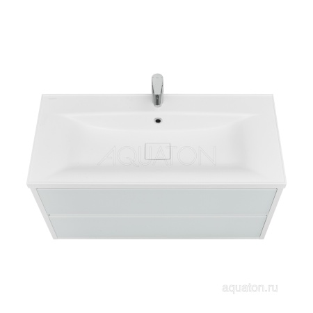 Тумба под раковину AQUATON Римини 100 белый глянец 1A232801RN010 NEW