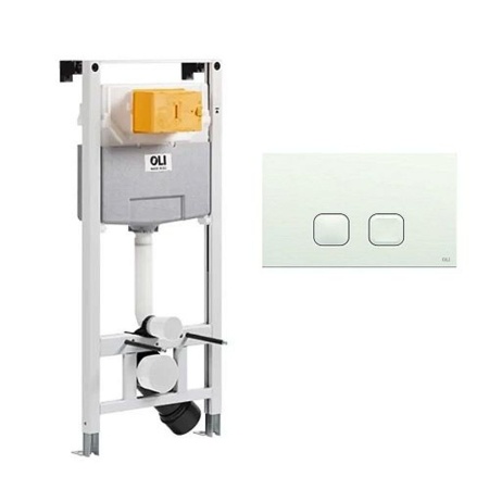 Комплект инсталляция OLI 120 ECO mechanic + кнопка смыва Plain белая 879236mPLO1