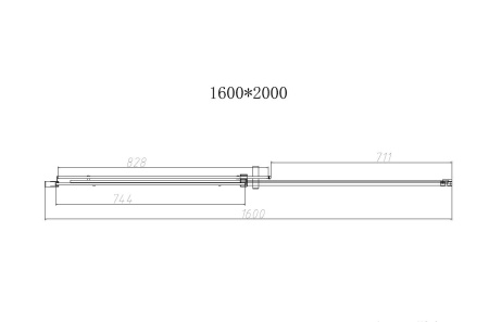 Душевая дверь Vincea Dice VDS-4D160CLB 160х200, черный
