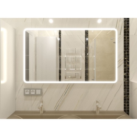 Зеркало Demure LED 120х80 ЗЛП737 cенсорный выключатель, холодная подсветка, подогрев