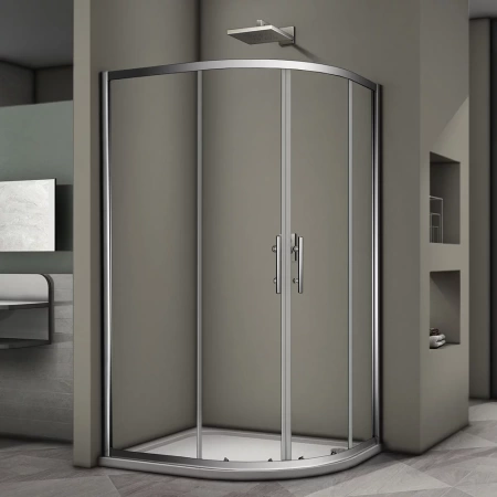 Душевой уголок Veconi Rovigo RV-08, 120x90x190, хром, стекло прозрачное