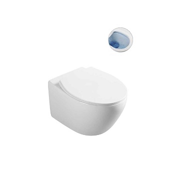 Подвесной унитаз Vincea Felice VT1-25 53х38 безободковый, ультратонкая быстросъемная крышка-сиденье с плавным опусканием