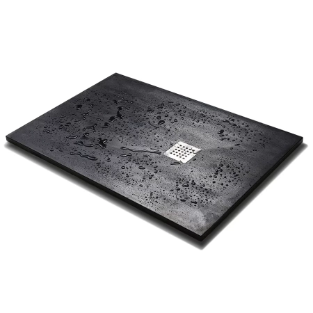 Душевой поддон Veconi Tezeo stone TZW-21B, 100x80x3, искусственный камень, черный